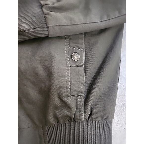 Wenven Jacket Men Sz (M) Green Full Zip Utility Military Lapel Cotton 100% - Picture 7 of 10